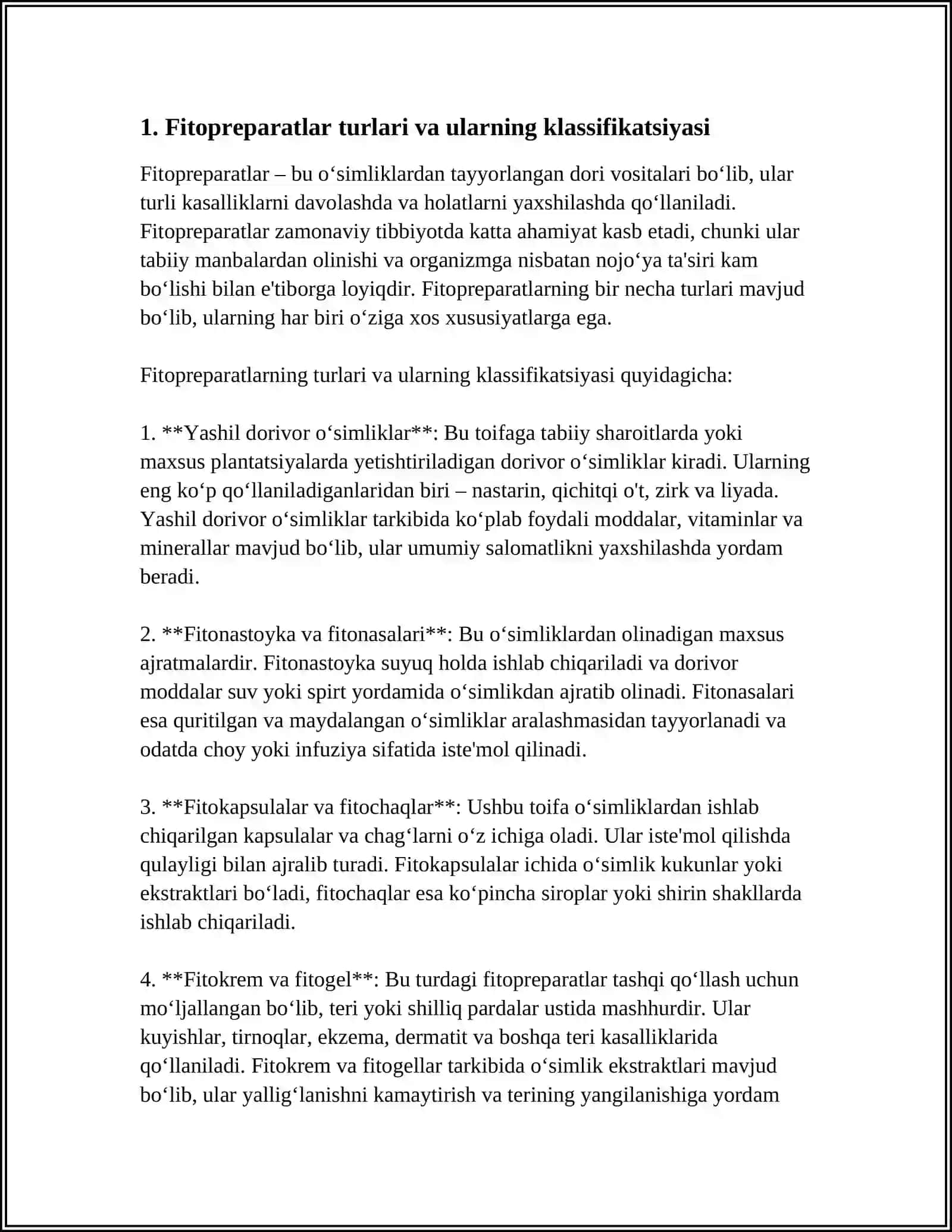 FITOPREPARATLAR VA ULARNING QOʻLLANILISHI 3