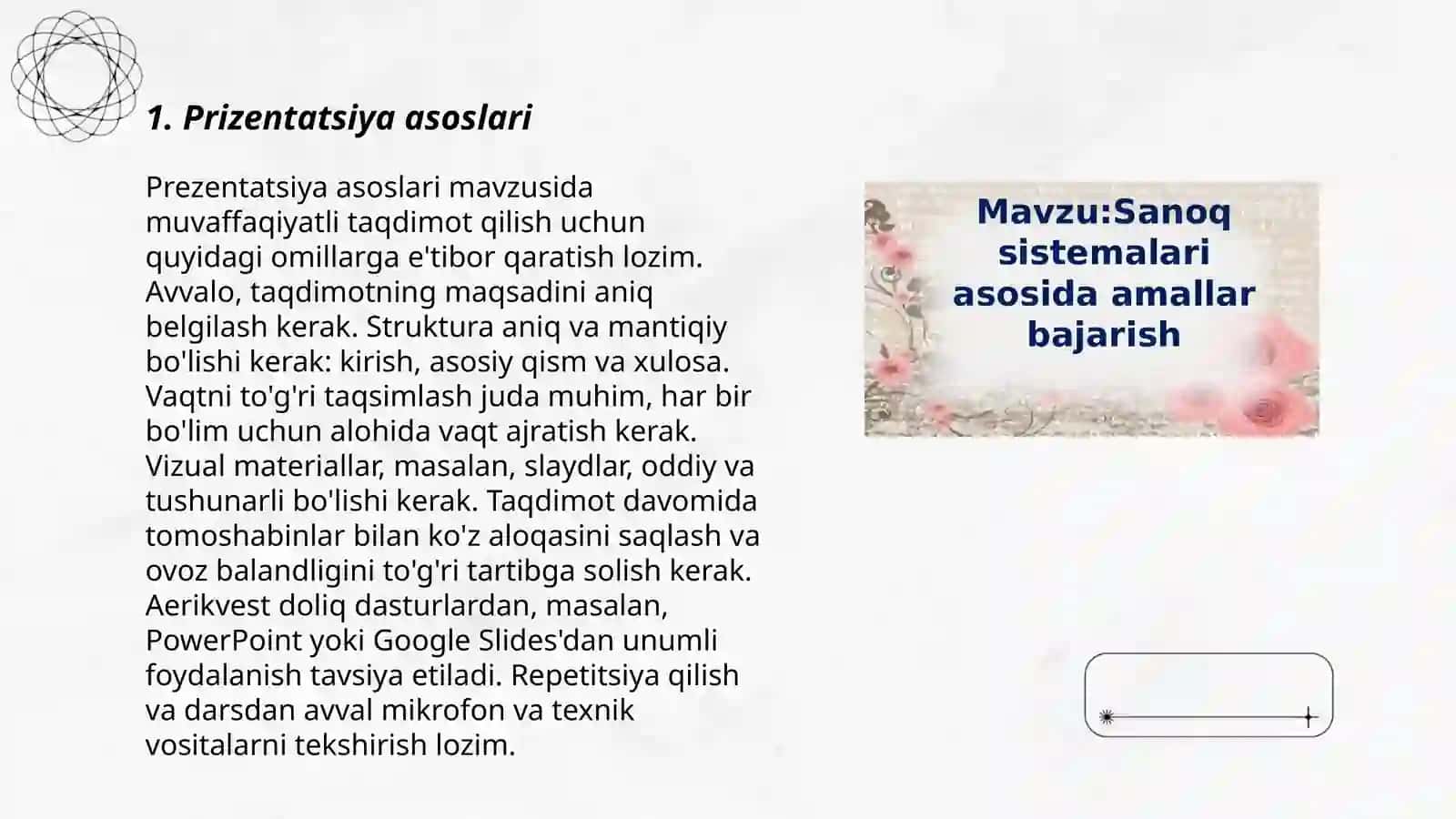 Prizentatsiya asoslari 3