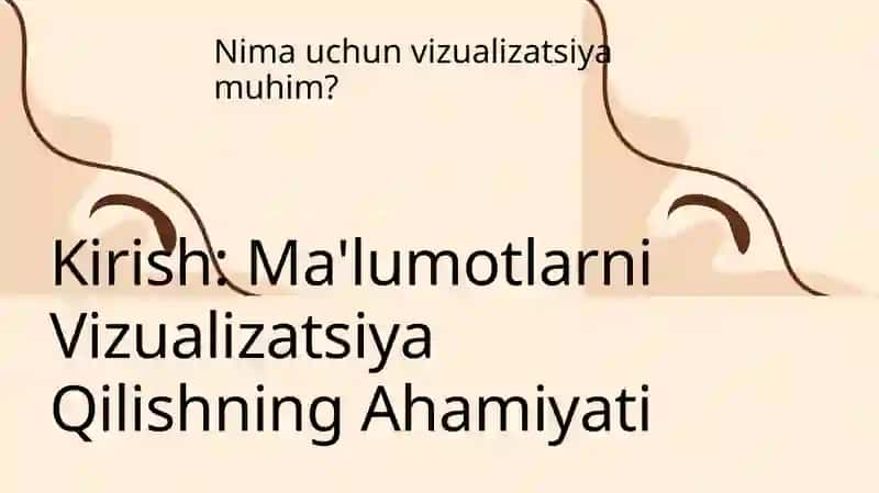 Ma'lumotlarni vizualizatsiya qilish 3