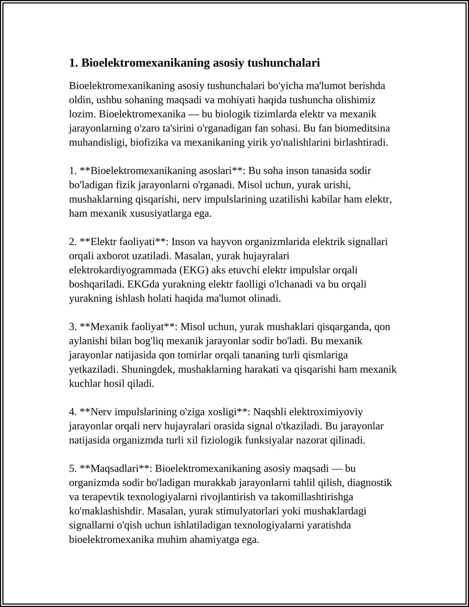 BIOELEKTROMEXANIKA VA ELEKTROKARDIOGRAFIKA ASOSLARI 3