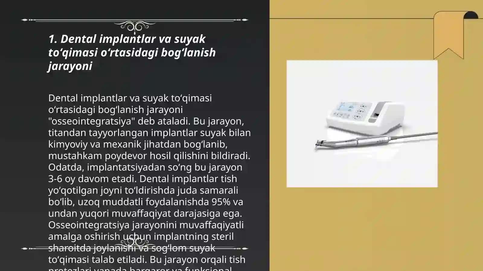 Dental implantlar bilan suyak toʻqimasini oʻzaro birikish turlari 3