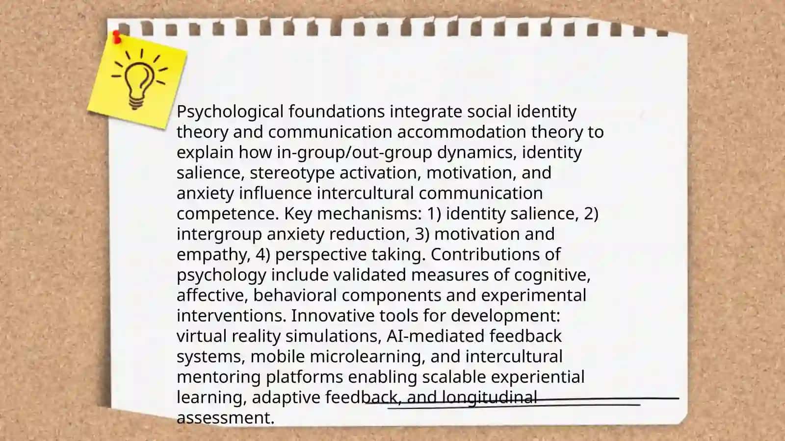Plan: Psychological foundations of intercultural competence 3