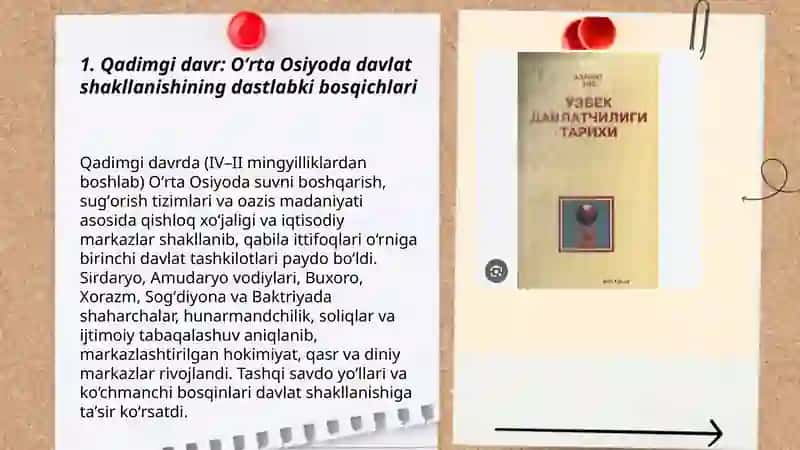 Oʻzbek davlatchiligining shakllanishi va taraqqiyot bosqichlari 3