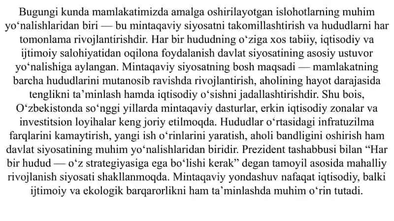 Davlatning mintaqaviy siyosati va hududlar rivojlanishining istiqbollari SLAYD 3