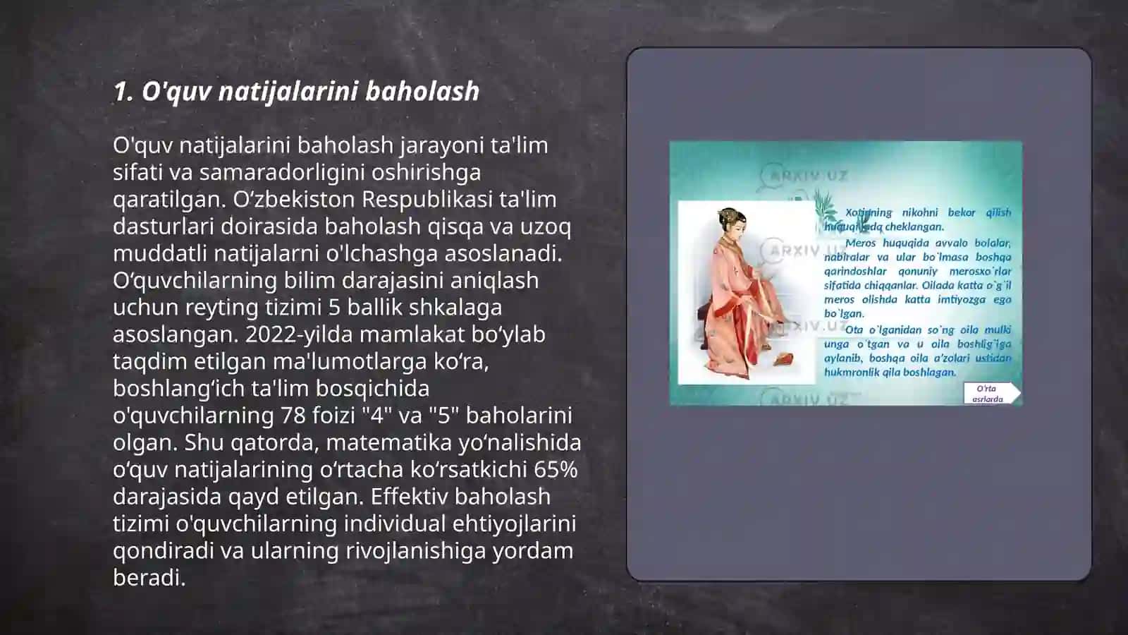 O'quv natijalarini baholash 3
