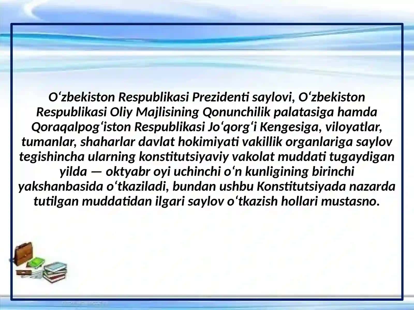 Yangi tahrirdagi O'zbekiston Respublikasi Konstitutsiyasida saylov tizimi 3