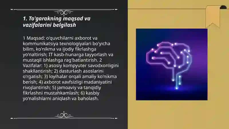 To'garaklarni tashkil etish metodikasi 3