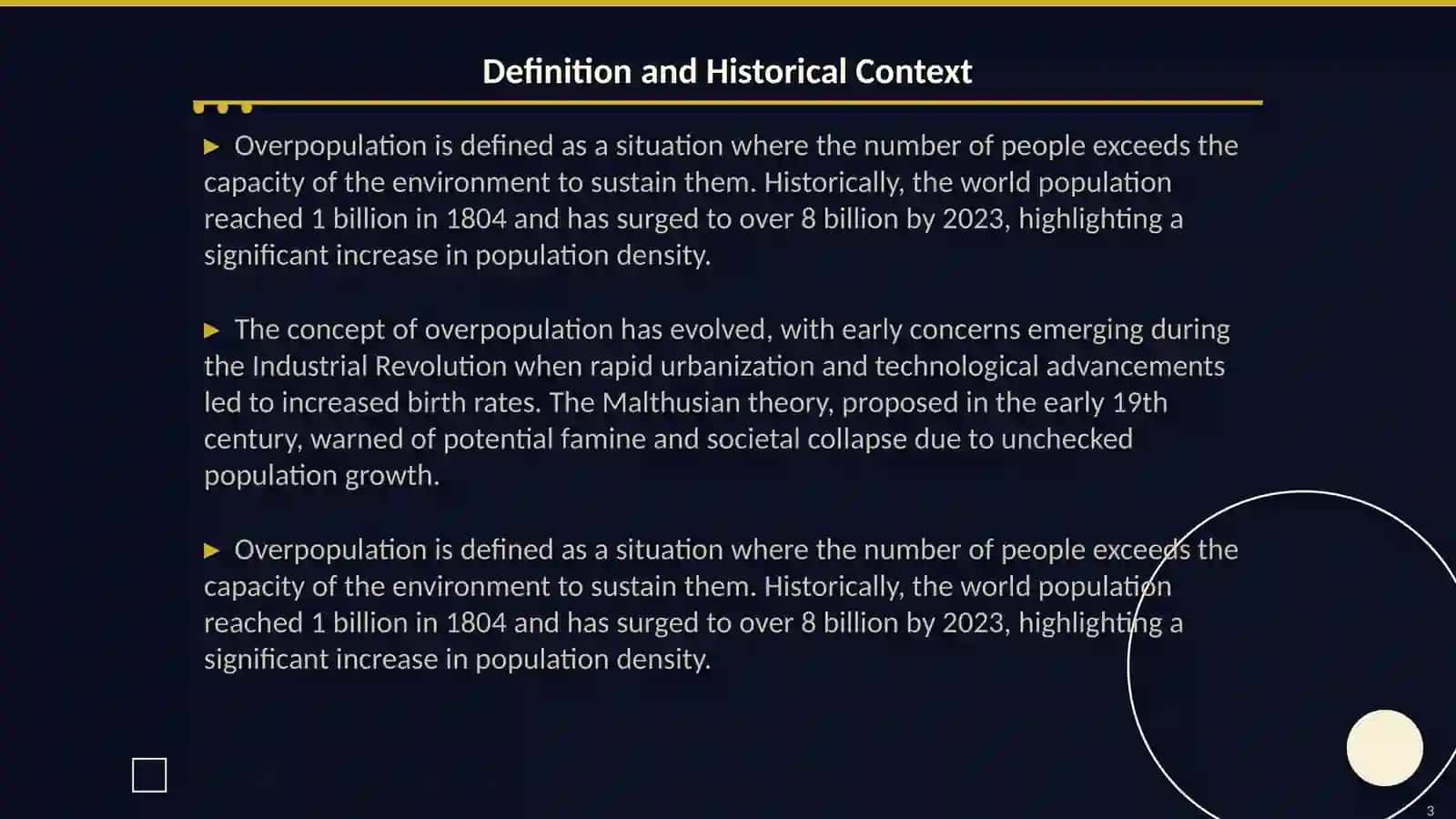 Overpopulation mavzusiga 3