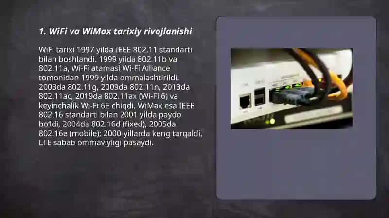 WiFi va WiMax texnologiyalari 3