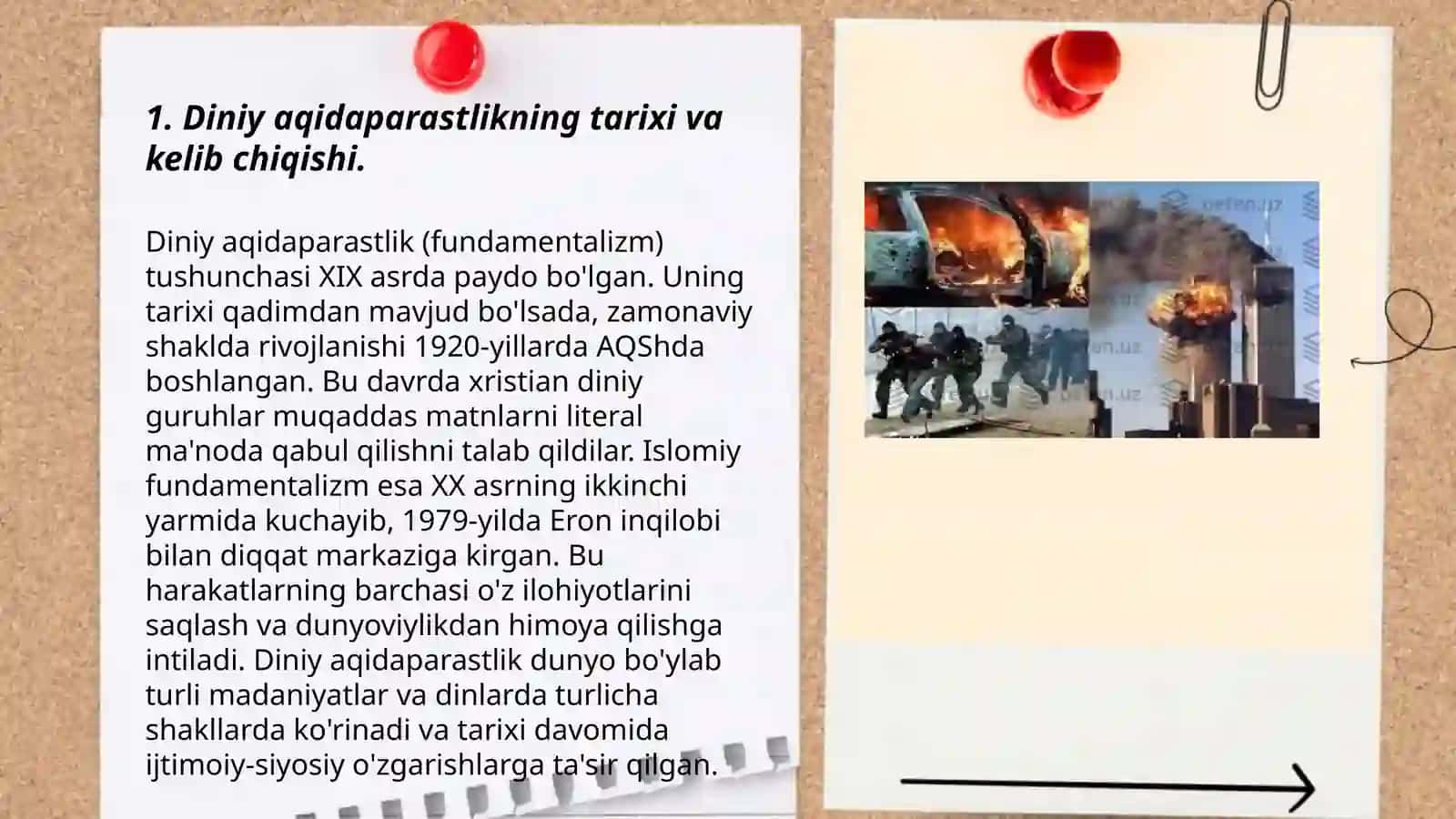 Diniy aqidaparastlik ( fanatizm ), ekstremizm paydo boʻlishining ijtimoiy-tarixiy zaminlari va rivojlanishi 3