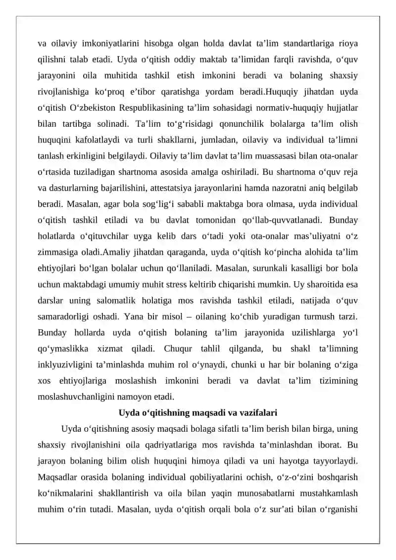 Uyda o‘qitish va gospital pedagogika: umumiylik va tafovutlar 3