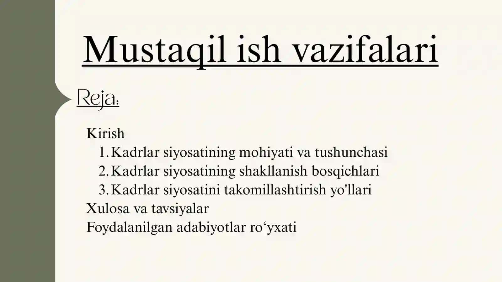 Kadrlar siyosati va uning strategik ahamiyati 3