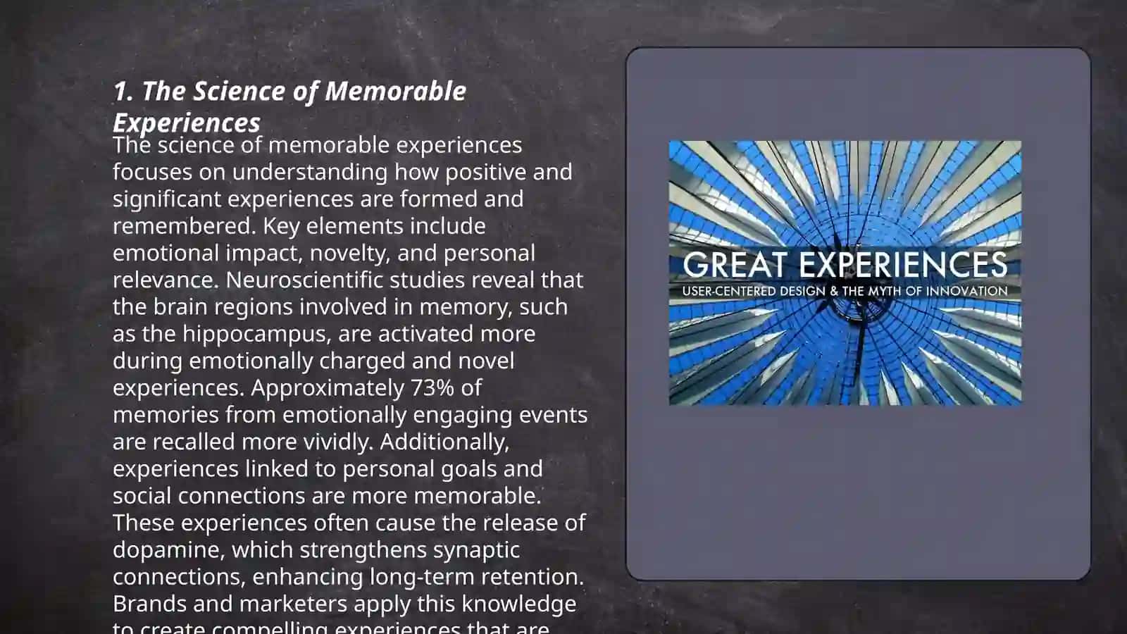 The Science of Memorable Experiences 3