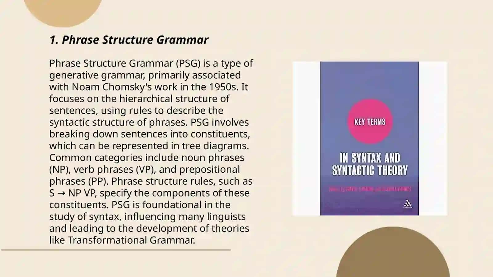 Syntax and Syntactic constructions 3