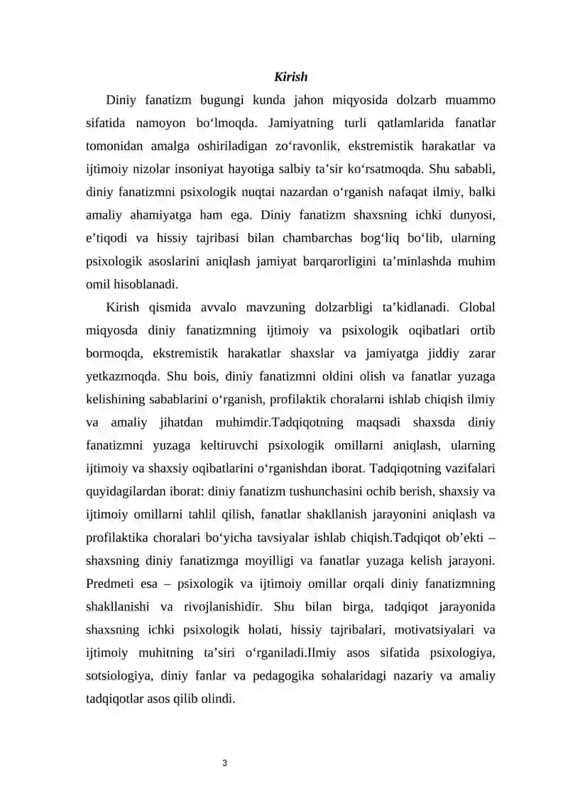 Diniy fanatizim va fanatlar yuzaga kelishining psixologik asoslari 3