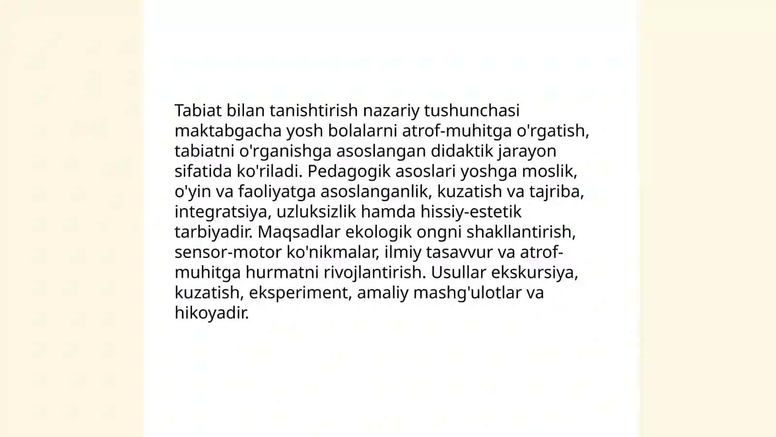 Maktabgacha ta'limda tabiat bilan tanishtirishning nazariy asoslari 3