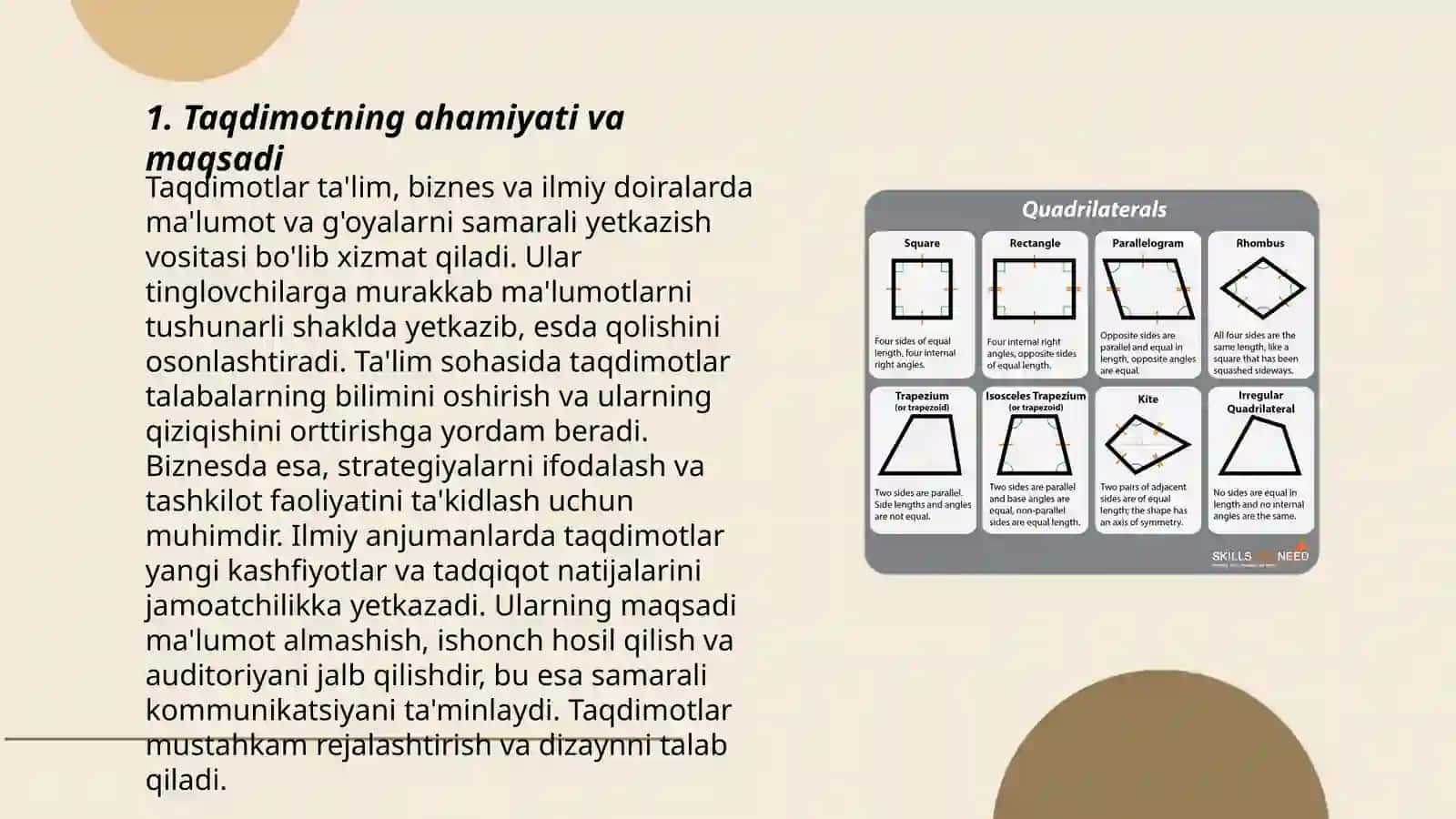 Taqdimot tayyorlash va taqdim etish usul va vositalari 3