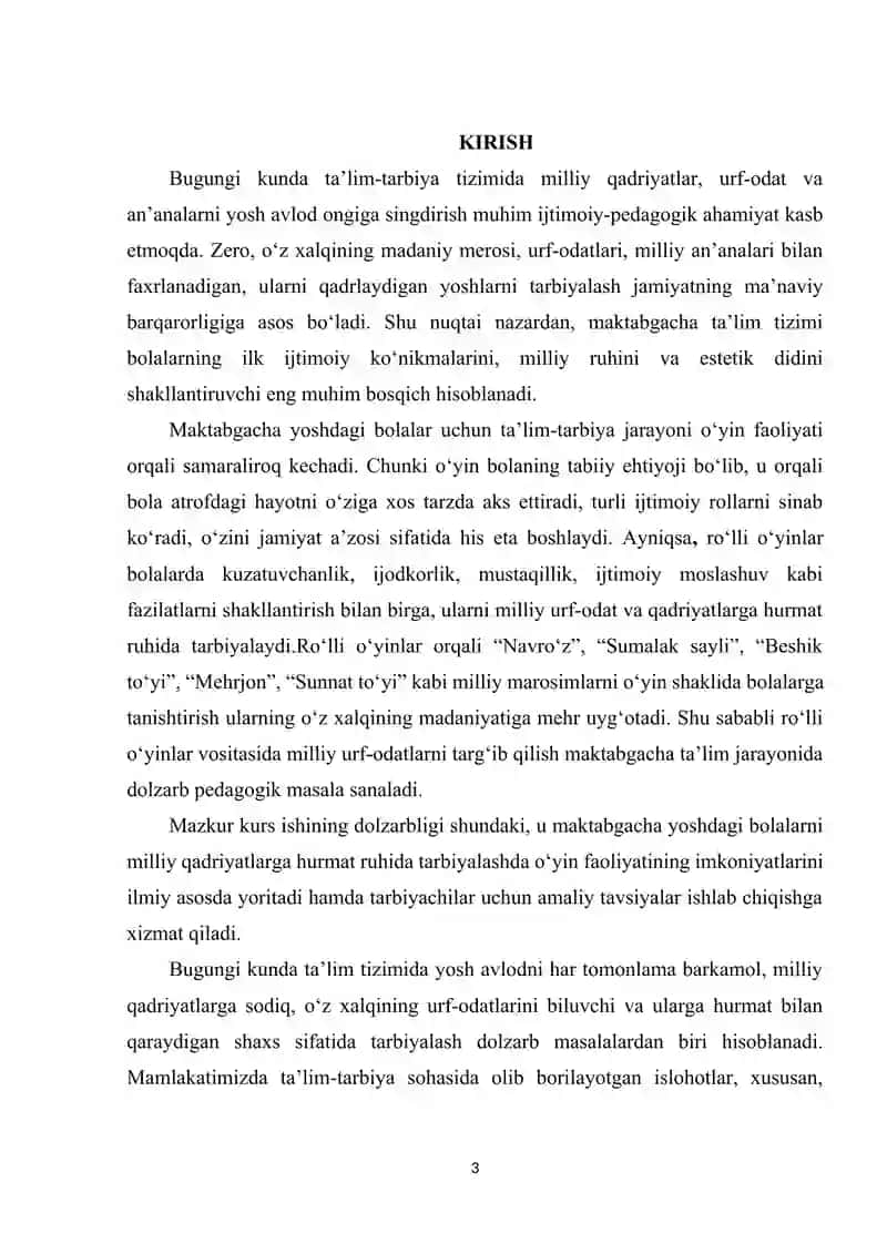 Roʻlli oʻyinlar orqali milliy urf- odatlarni targʻib qilish 3