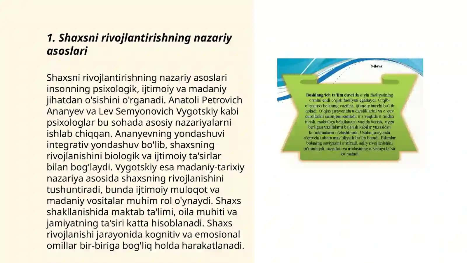 Shaxsning rivojlanish tarbiyasi va ijtimoiylashuvi 3