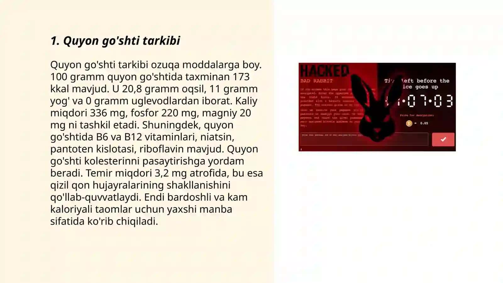 Quyon go’shtining ekspertizasi 3