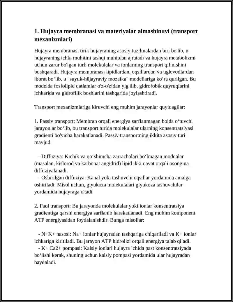 HUJAYRA TUZILISHI.HUJAYRA NAZARIYASI.HAYVON VA ODAM XROMOSOMALARINING MORFOFUNKSIONAL XARAKTERISTIKASI 3