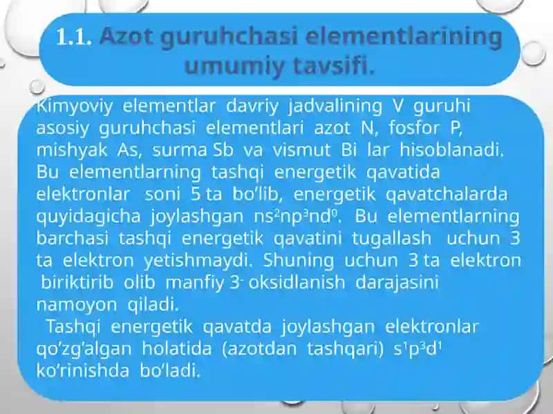 Azot elementi 3