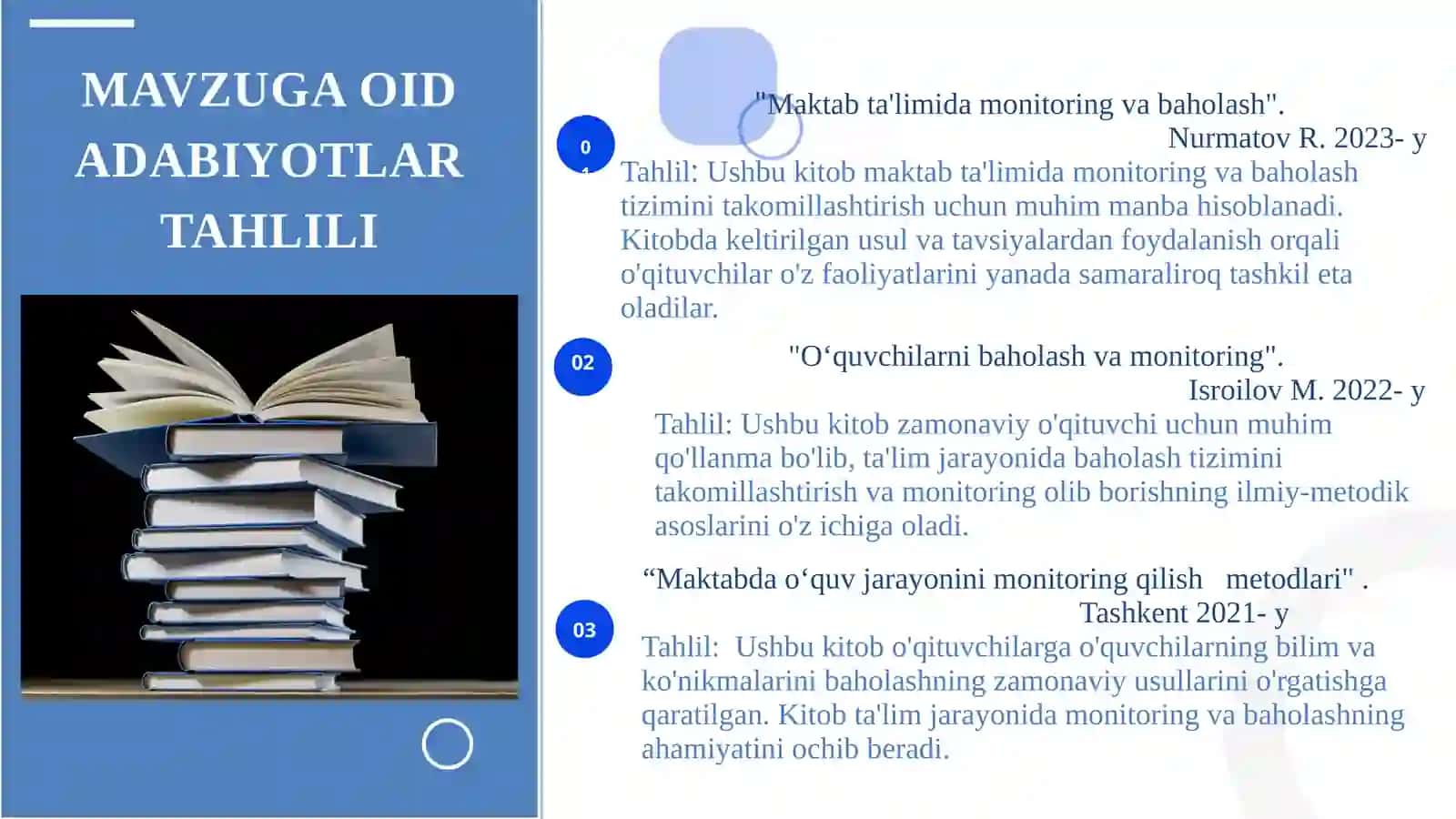 MAKTABDA TA’LIM SIFATINI BAHOLASHNING O‘ZIGA HOS USULLARIDAN FOYDALANISH 3