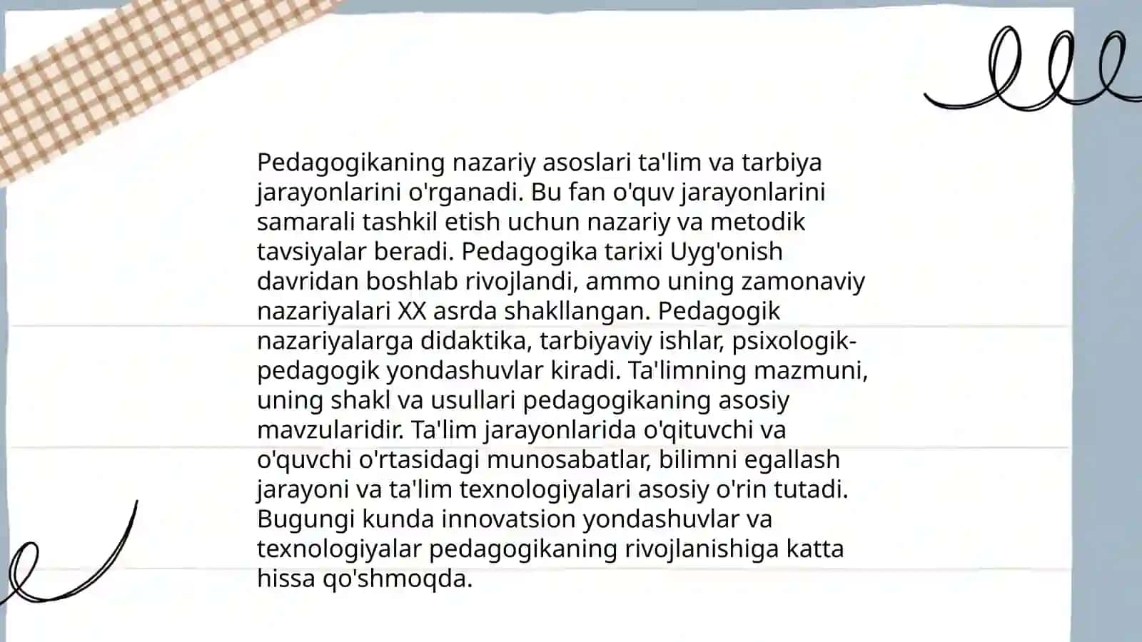 Tarbiyaviy ishlarda pedagogikaning foydalanishning nazariy asoslari 3