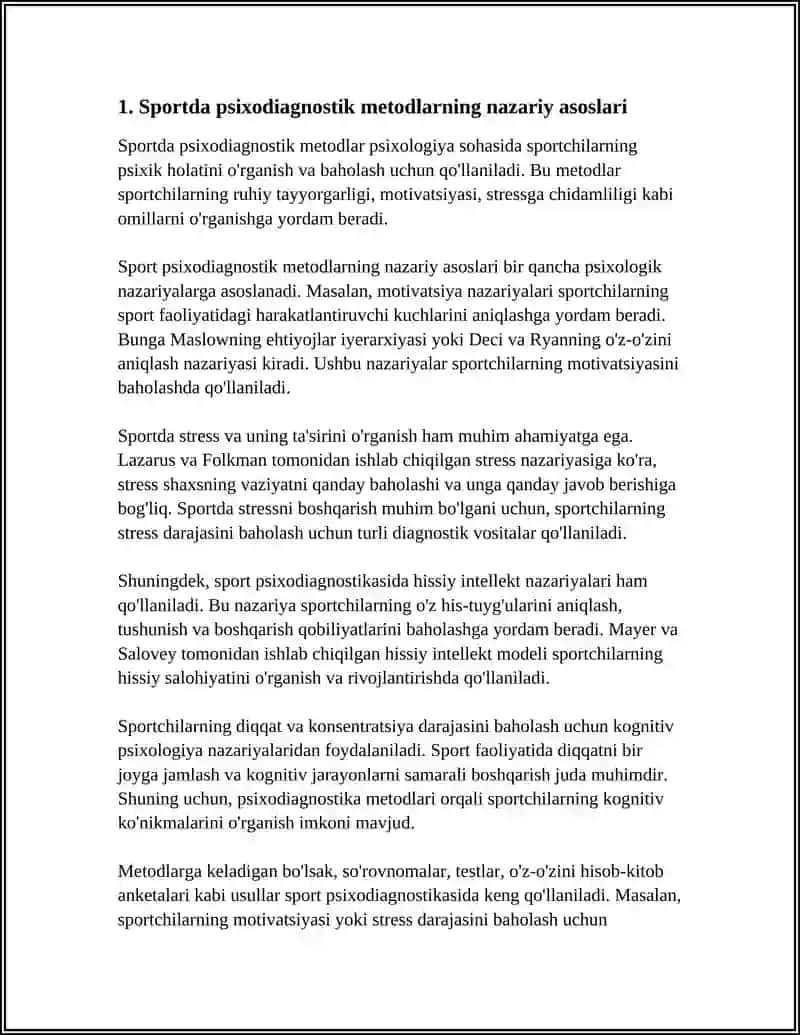 SPORTDA PSIHODIAGNOSTIK METODLAR 3