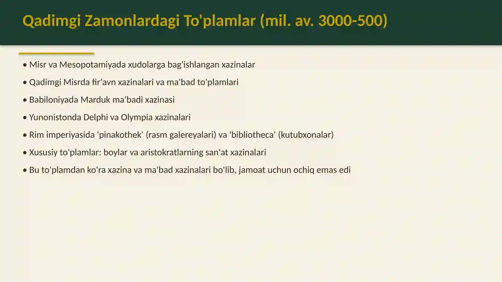 Muzeylarning shakllanish tarixi 3