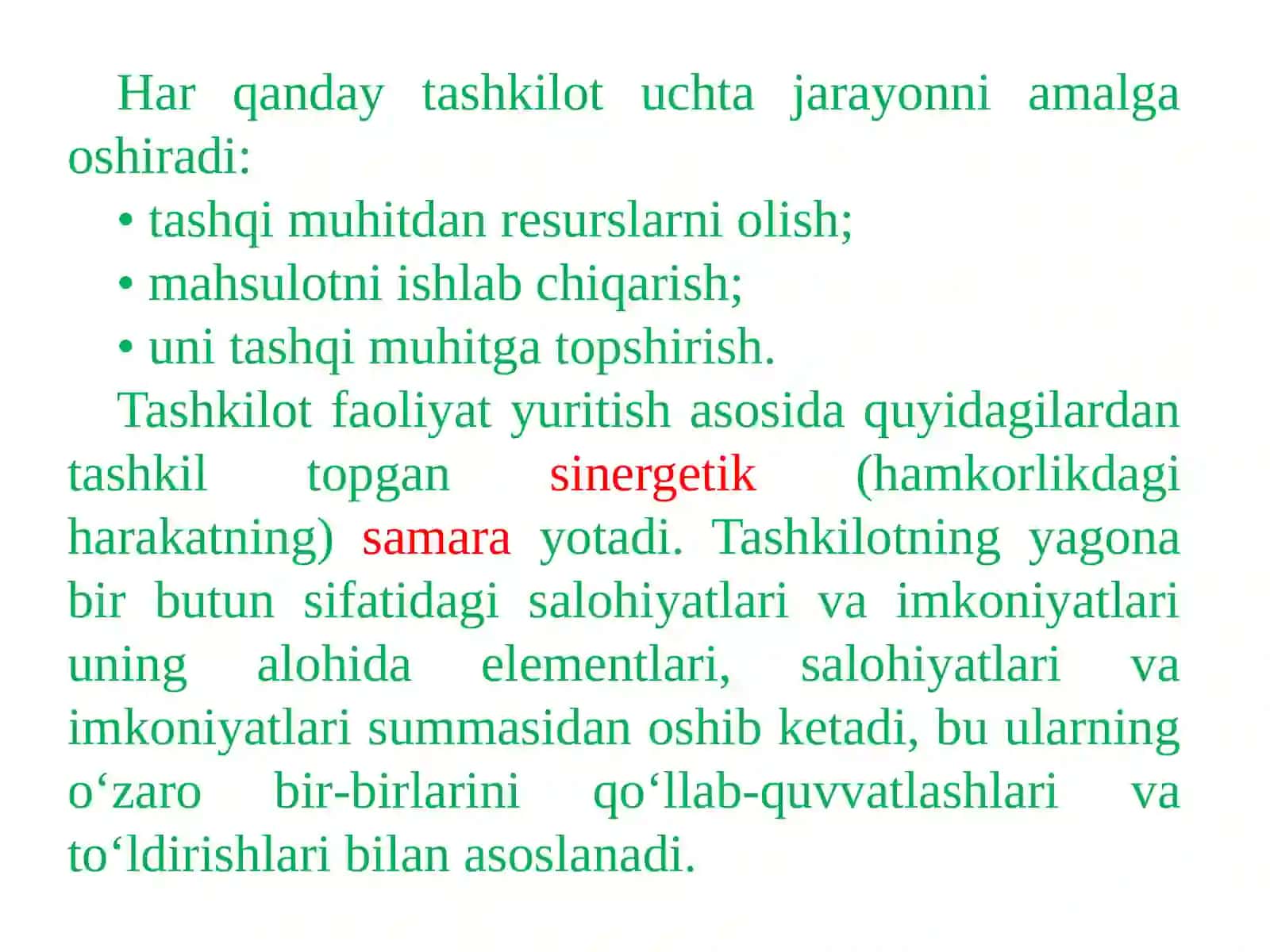 TASHKILOT VA UNI BOSHQARISH.BOSHQARISHNING TASHKILIY TUZULMALARI 3