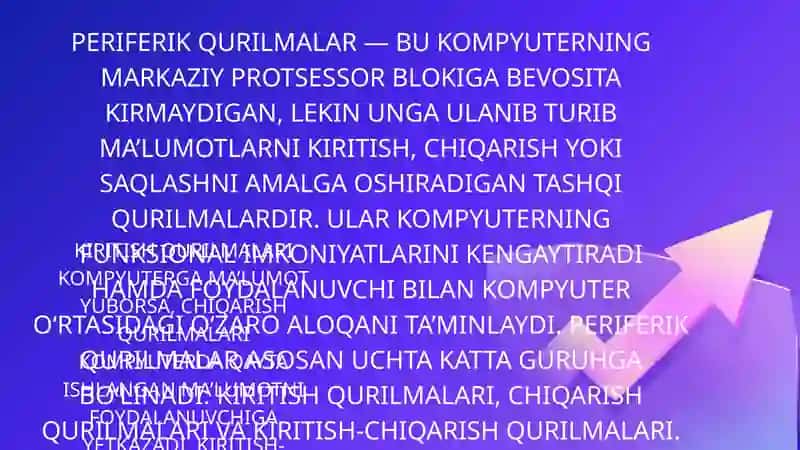 PERIFERIK QURILMALAR BILAN ISHLASH 3