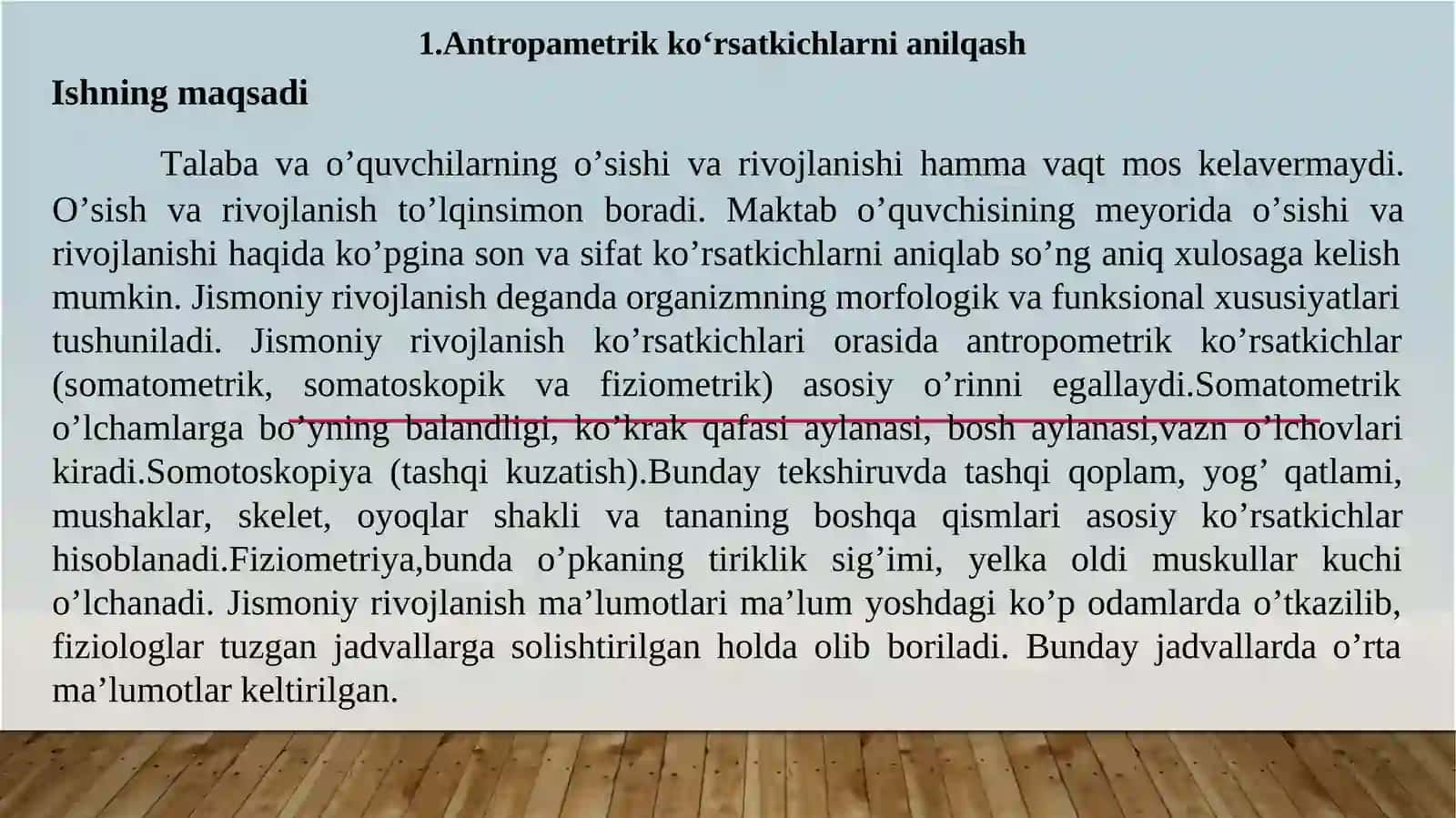 Bolalarningjismoniyrivojlanishinigigiyenik baholash.Irsiyatvao’zgaruvchanlik 3