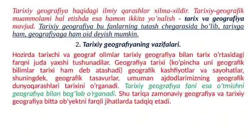 O‘rta Osiyo xonliliklari  tarixiy geografiyasi fani predmeti va maqsad vazifalari 3