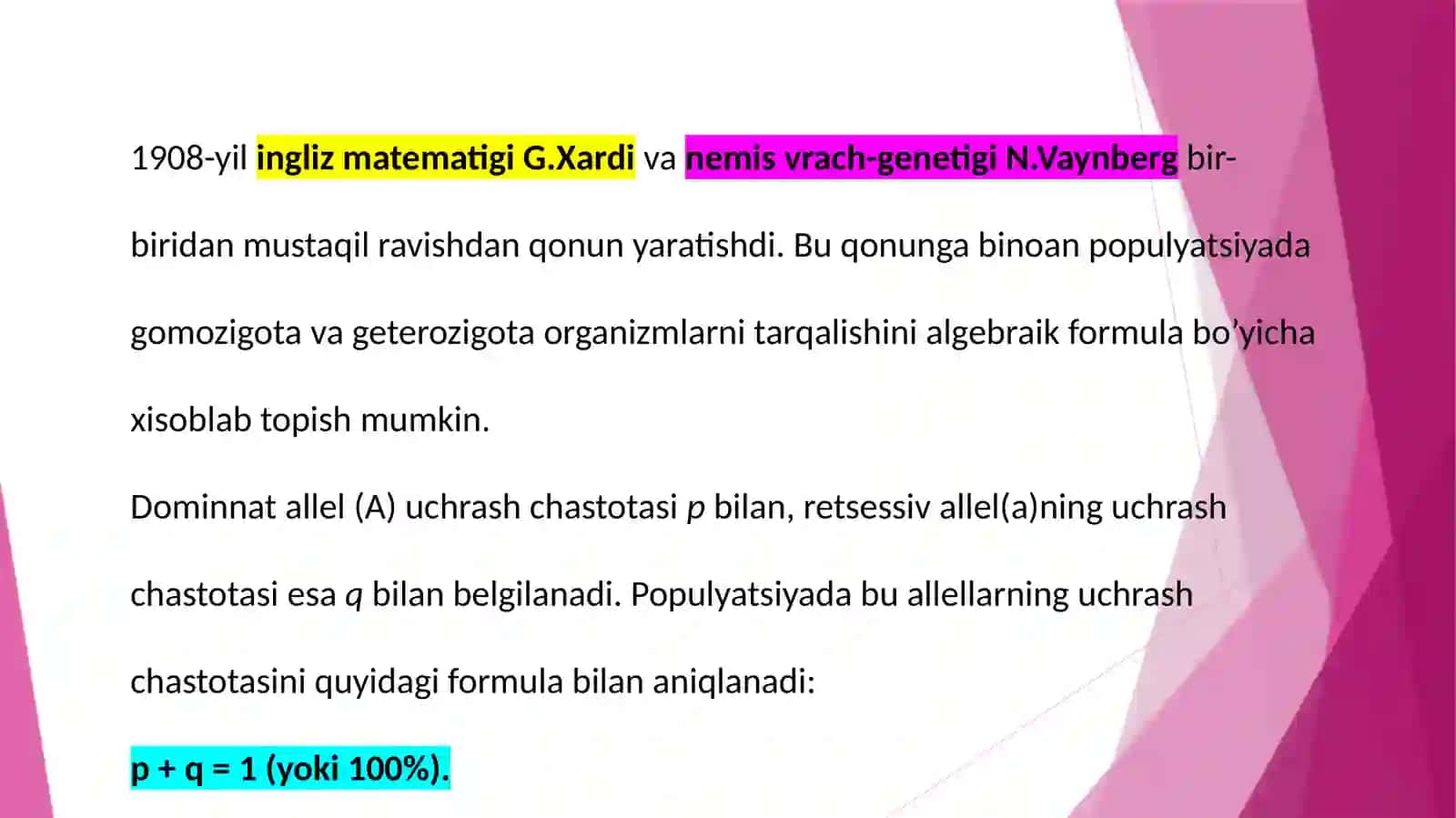 Xardi–Vaynberg qonuni 3