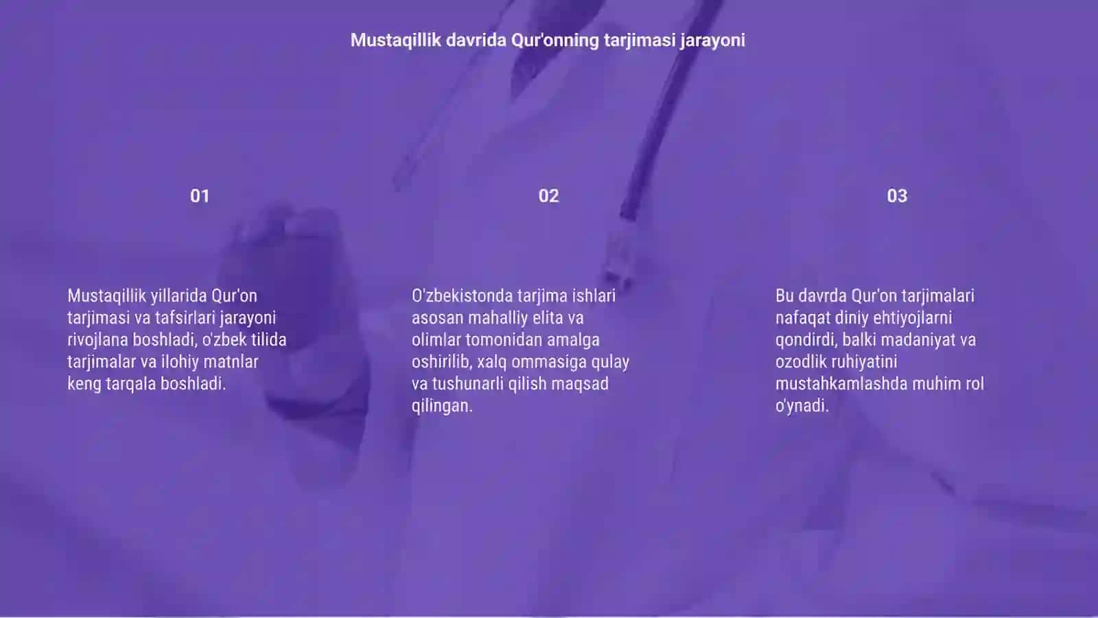 Mustaqillik yillarida Qur'onning o'zbek tiliga o'girilishi va tafsirlari 3