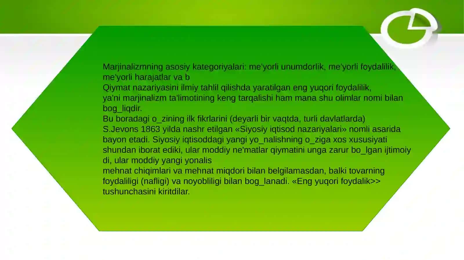 Marjinalizm.Iqtisodiy ta'limotlarda neoklassik yo'nalishning shakllanishi 3