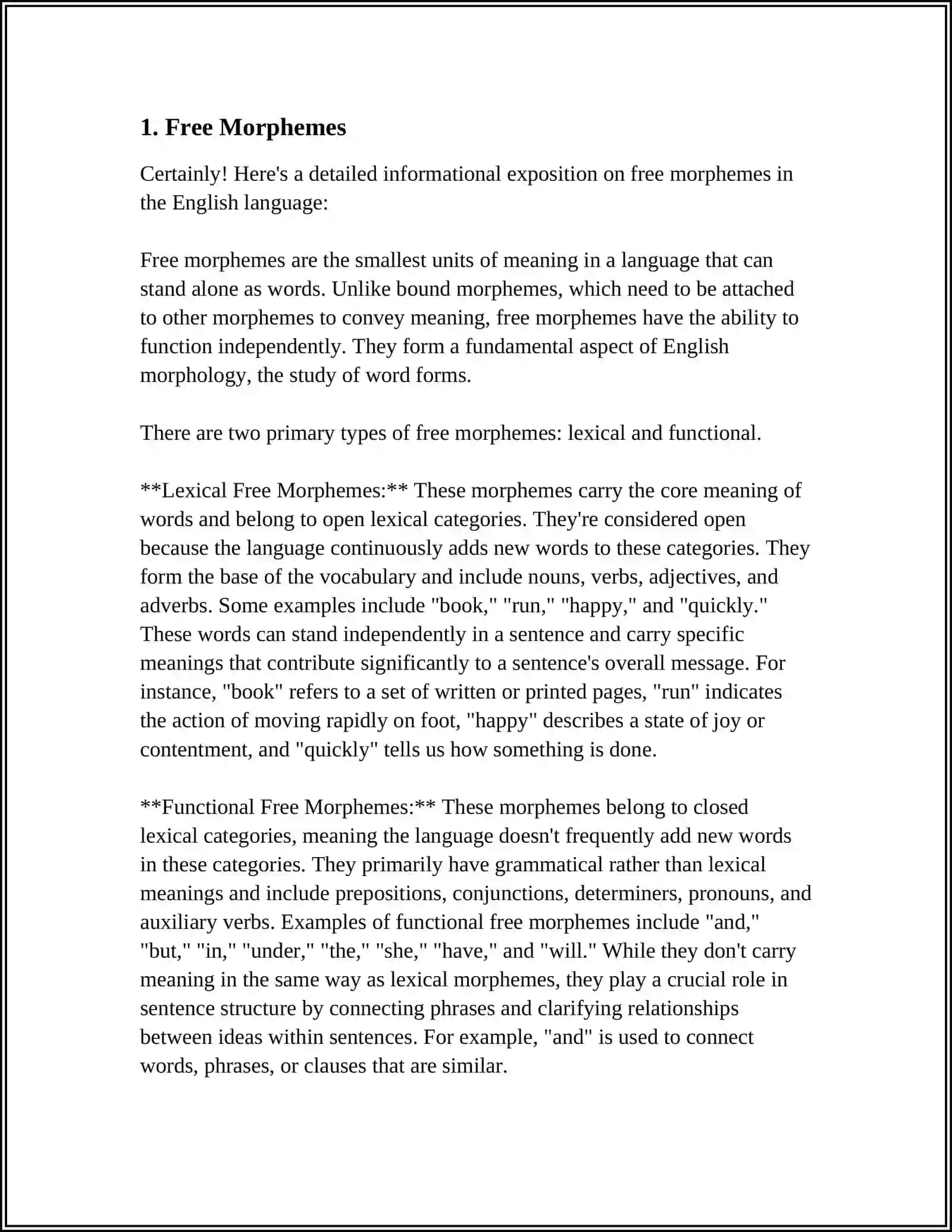 MORPHOLOGICAL STRUCTURE OF WORDS: TYPES AND CLASSES OF MOPHEMES 3