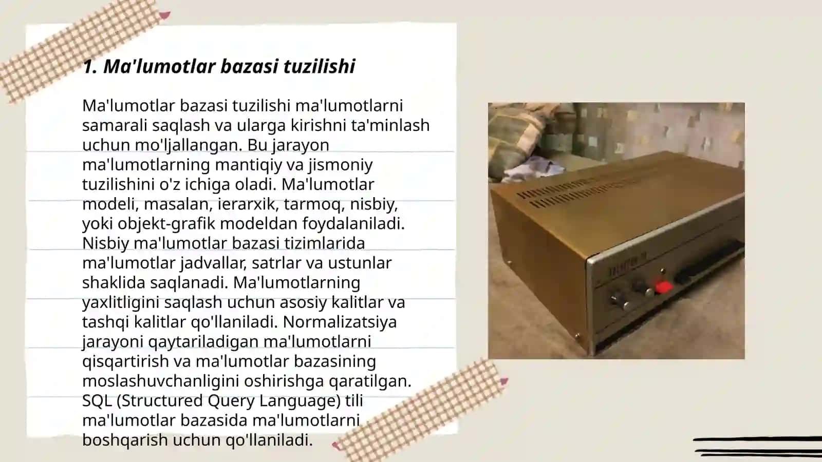 Ma'lumotlar bazasi tuzilishi 3