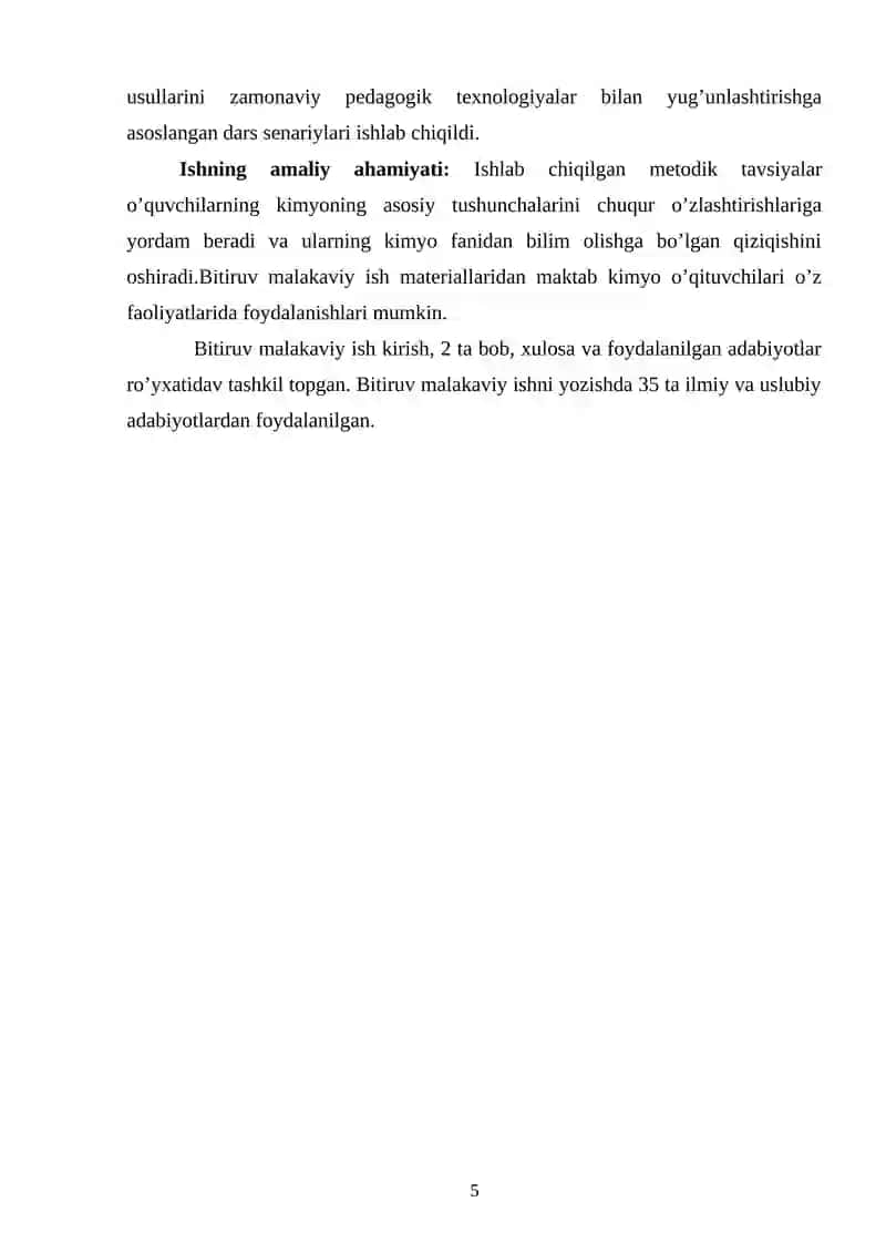 O’quvchilarda kimyoning asosiy tushunchalarini shakllantirish metodikasi 3