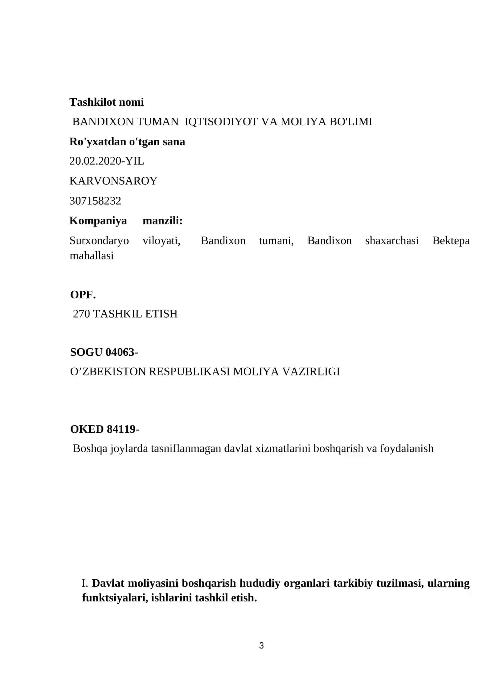 Davlat moliyasini boshqarish 3