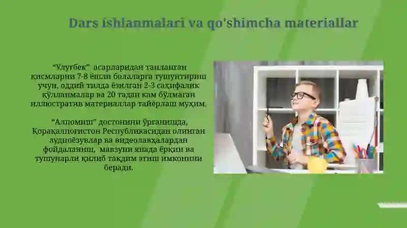 "Boshlang'ich sinfda epik asarlar ustida ishlash" 3