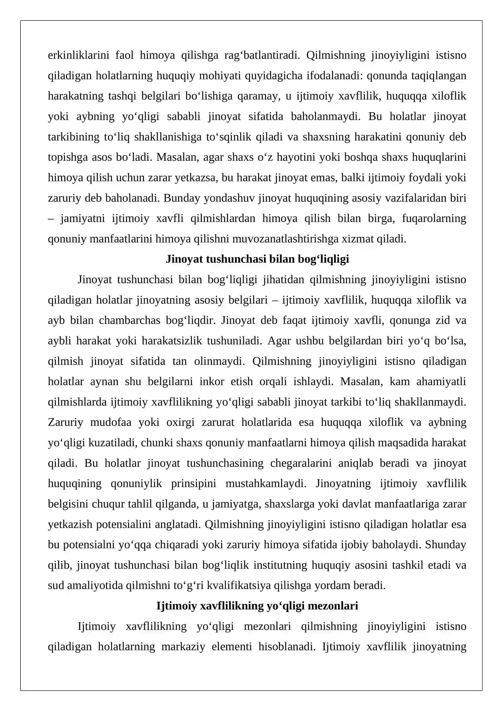 Qilmishning jinoyiyligini istisno qiladigan holatlar 3