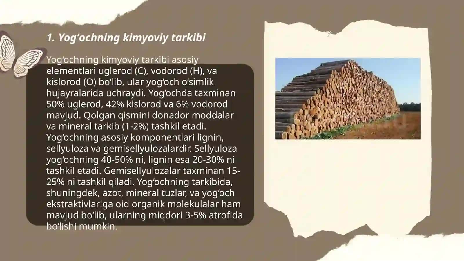 Yogʻoch payraxasidan yarim sellyuloza olish 3
