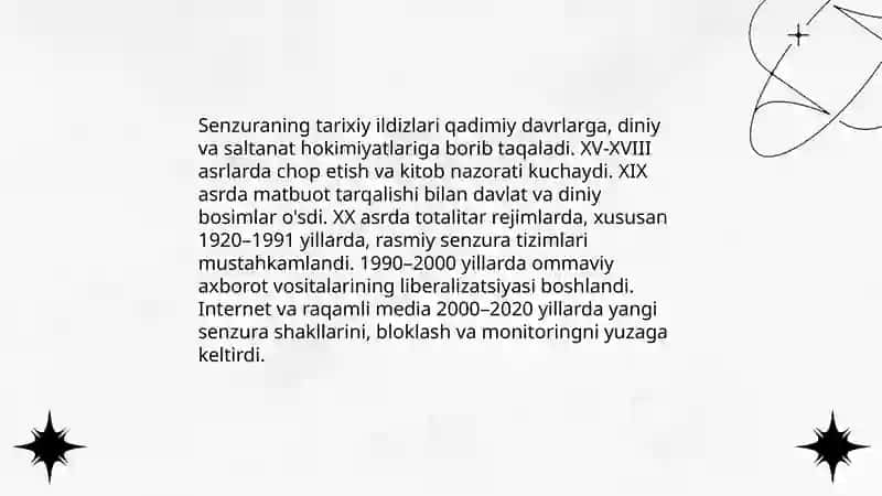 Senzura va axborot erkinligi 3