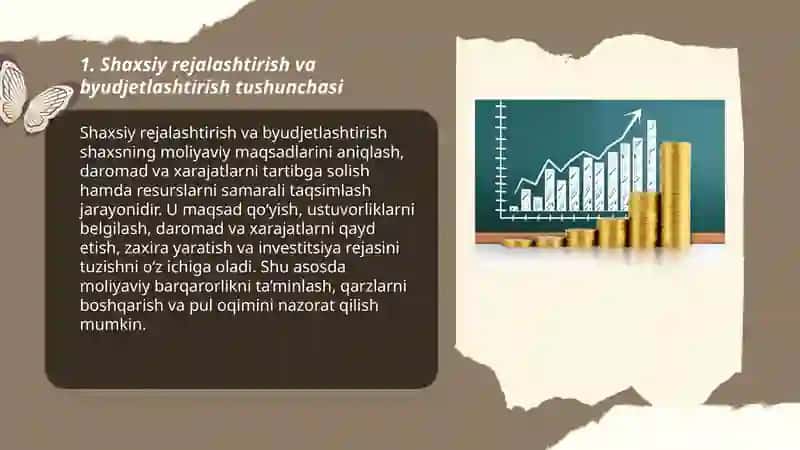 Shaxsiy rejalashtirish va byudjetlashtirish asoslari 3