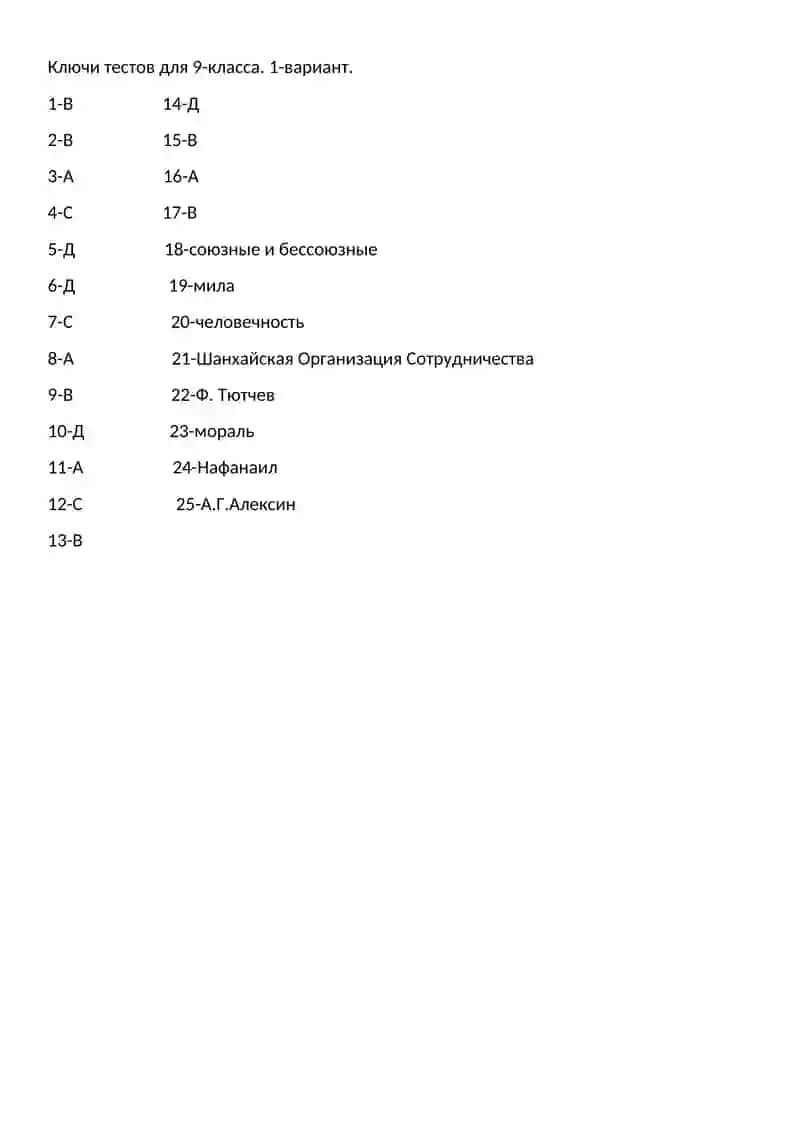 Тесты по русскому языку для 9-класса 3