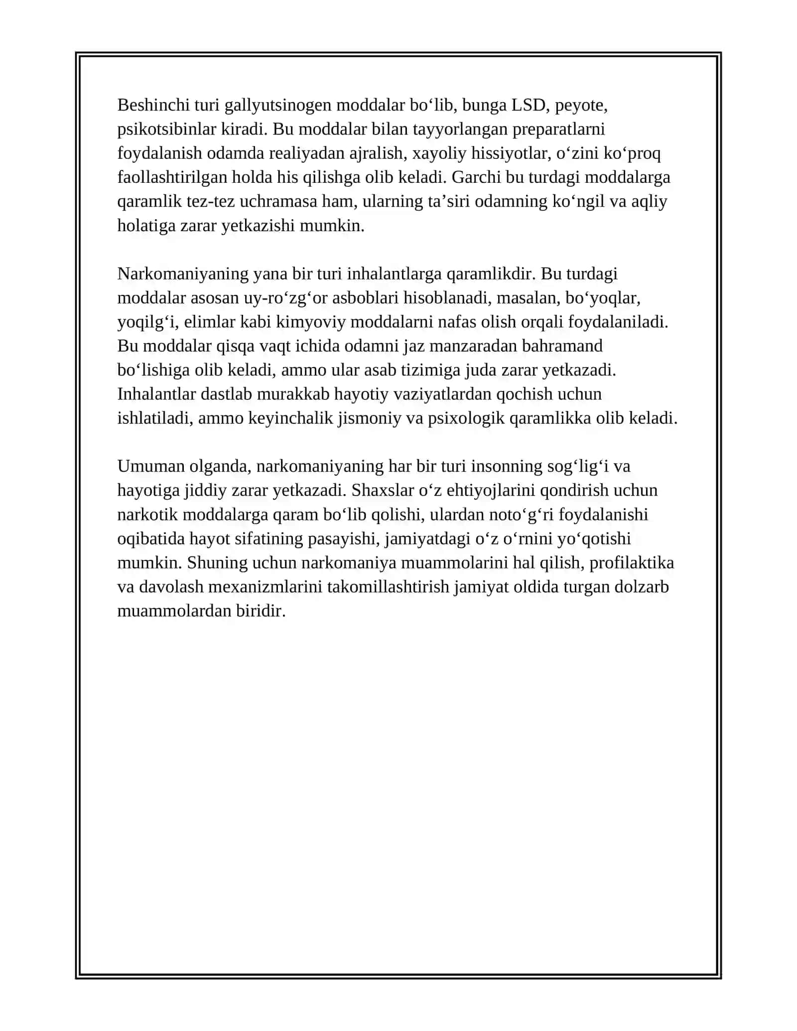 NARKOMANIYA VA UNING ASORATLARI 3