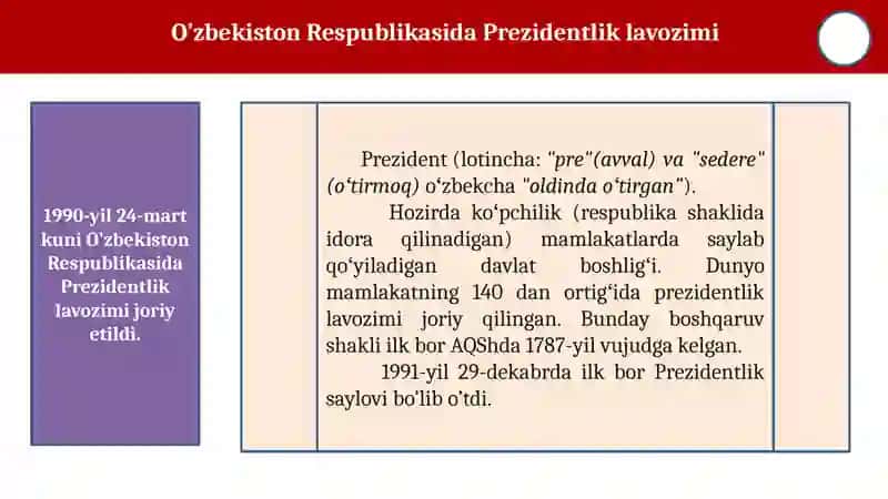 YANGI O’ZBEKISTONDA PREZIDENT SH.M.MIRZIYOYEV RAHBARLIGI VA TASHABBUSI OSTIDA AMALGA OSHIRILAYOTGAN ISLOHOTLAR. 3