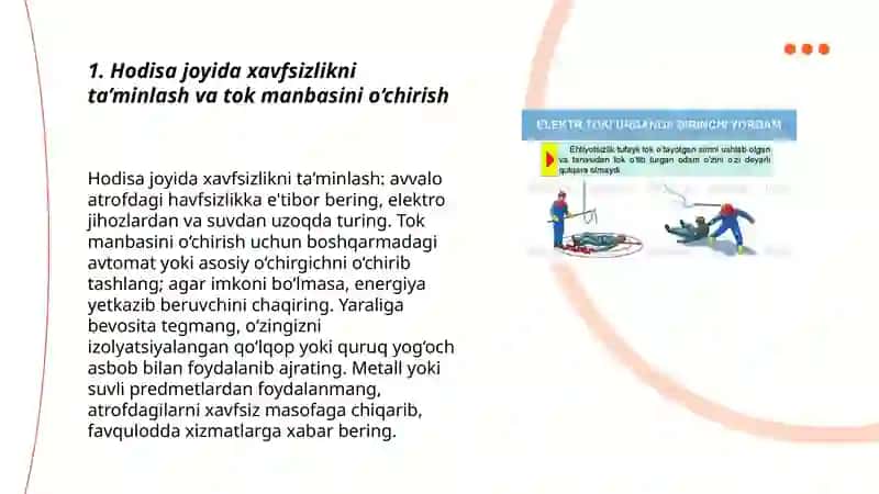 Elektr tokidan shikastlanganda sun’iy nafas oldirishga amal qilinadigan qoidalar 3